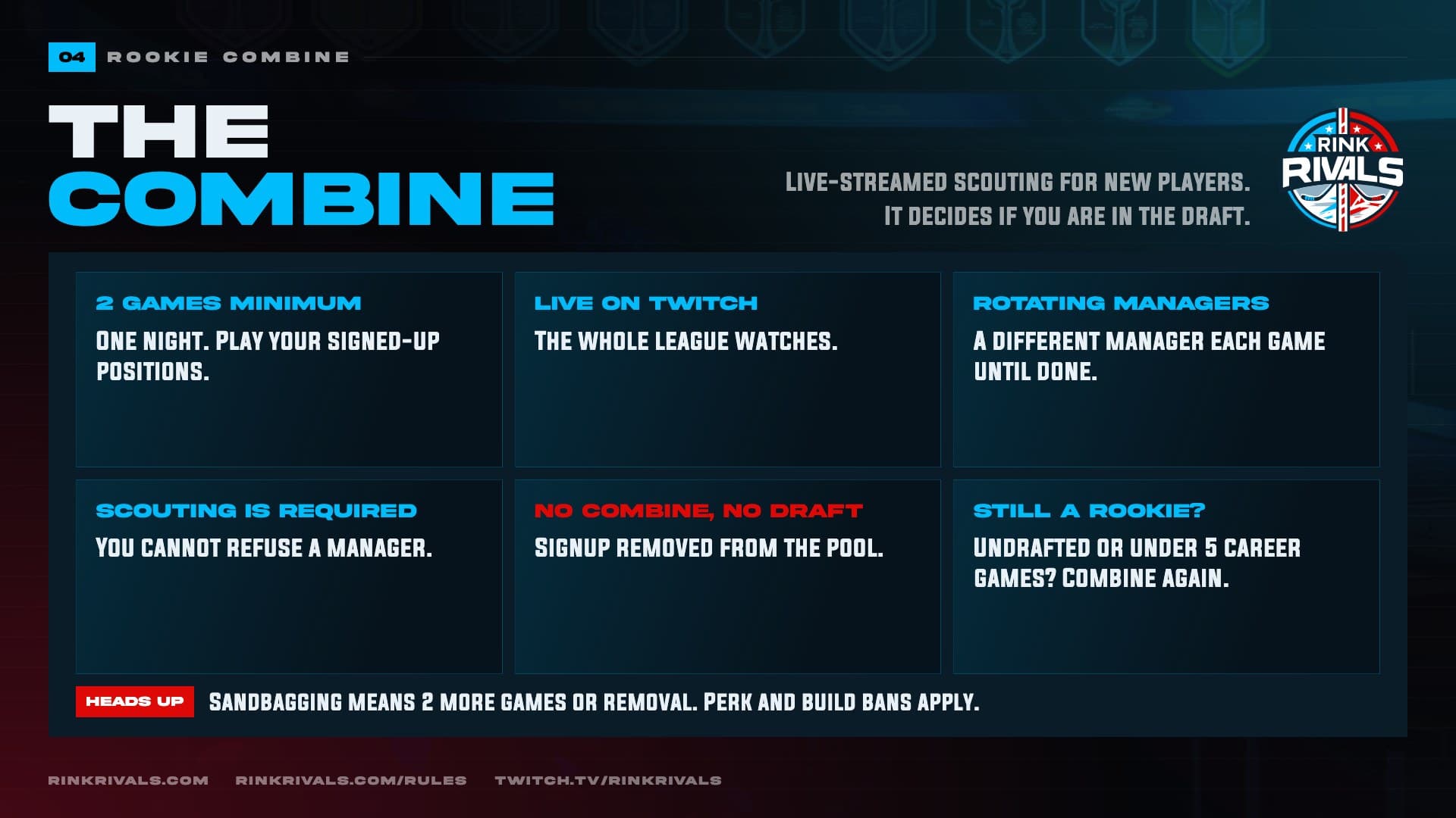 Rookie combine: The Combine