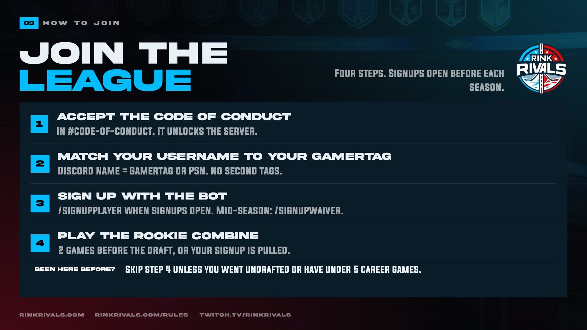 How to join: Join the League