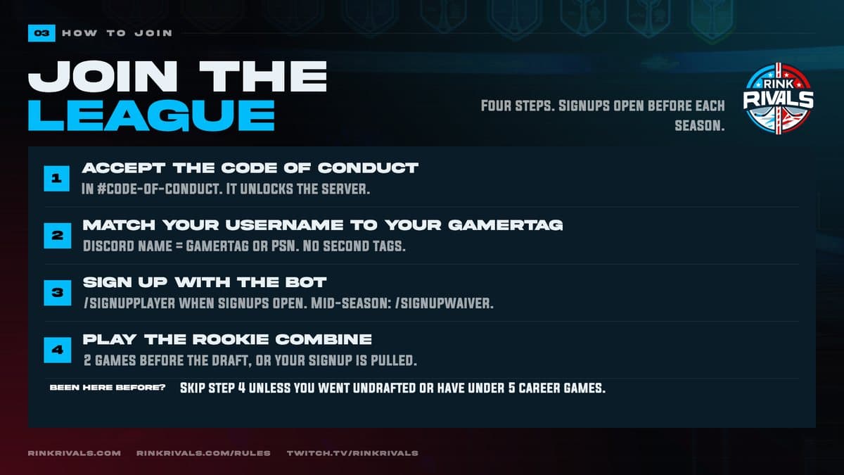 How to join: Join the League